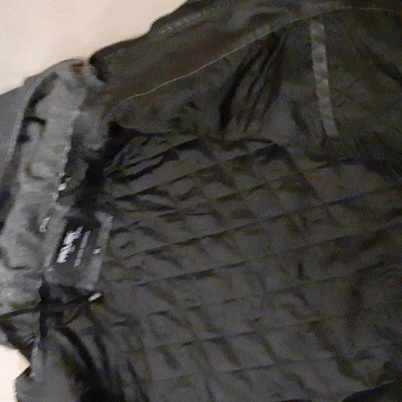 Mens projek raw leather coat with cotton fleece hood - Picture 3 of 4